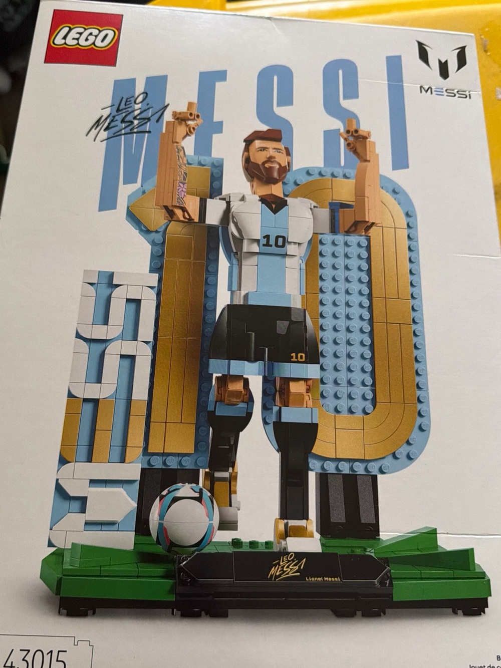 LEGO Messi Figure in Light Blue, Gold, Black